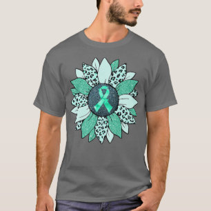 Sunflower Teal PCOS Awareness Women Warrior Premiu T-Shirt