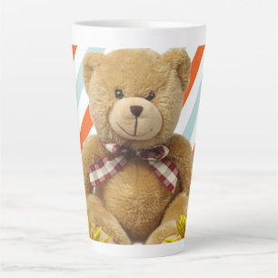 Sunflower Teddy Bear Latte Mug