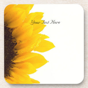 Sunflower Template, Personalise Coaster