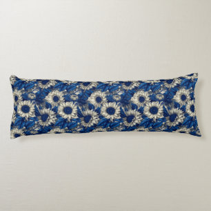 Sunflower Texture Rustic Decor Retro Floor Body Cushion