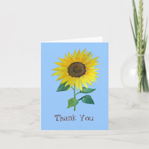 Sunflower thank you card