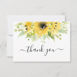 Sunflower thank you card