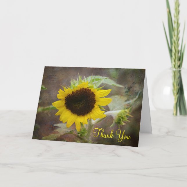 Sunflower Thank You Card (Front)