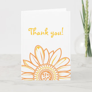 Sunflower Thank You Note