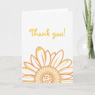 Sunflower Thank You Note Card