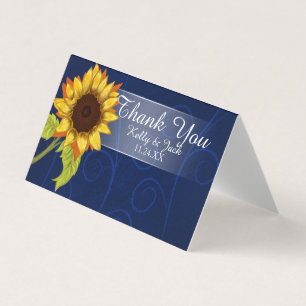 Sunflower/Thank You wedding card