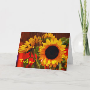 Sunflower Thank you! You Card