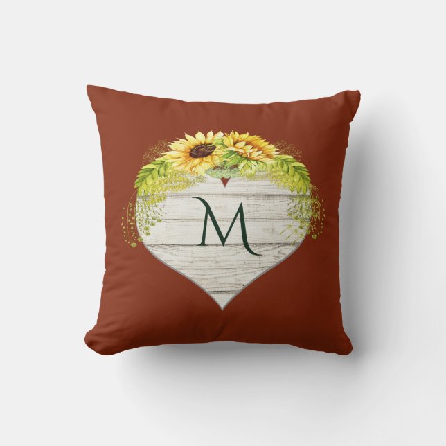 Sunflower Theme Pillow (Front)