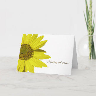 Sunflower "Thinking of You" Blank Greeting Card