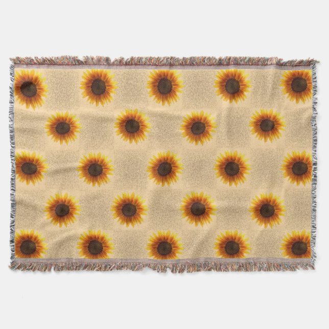 Sunflower Throw Blanket (Front)