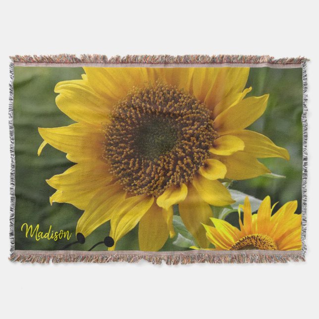 Sunflower Throw Blanket (Front)