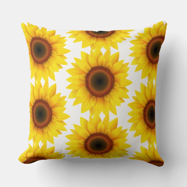 Sunflower Throw Pillow (Front)
