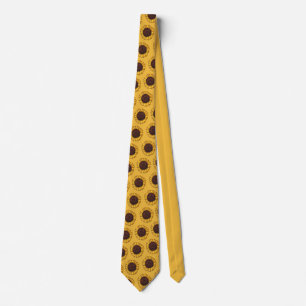 Sunflower Tie Beautiful Yellow Sunflower Necktie