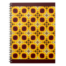 Sunflower Tile Pattern Notebook