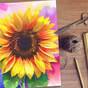 Sunflower Tissue Paper - Extra Large for Decoupage