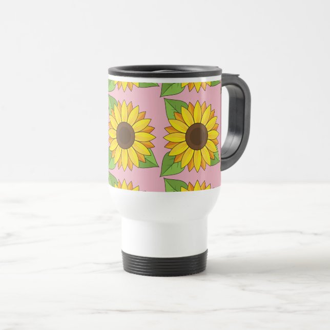 Sunflower Travel Mug (Front Right)