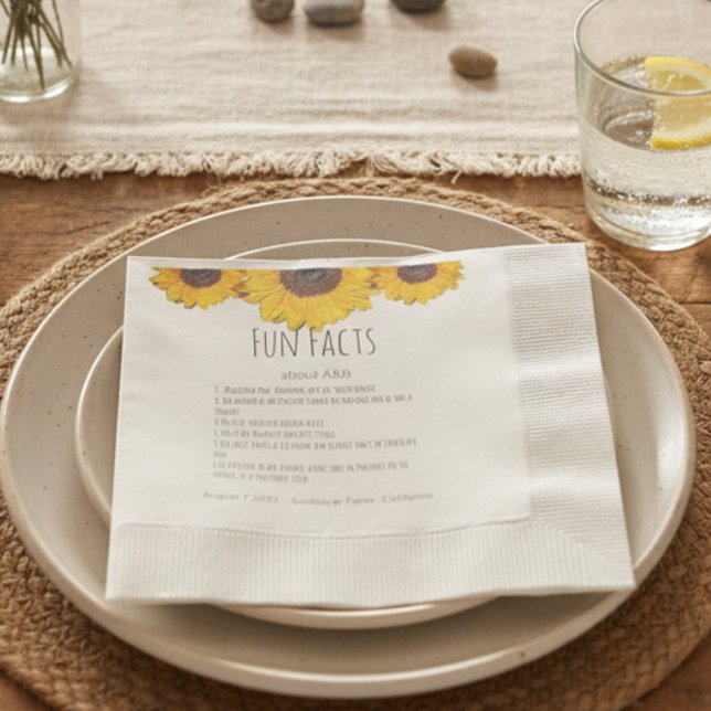  Sunflower trio  - Fun Facts Napkins (Creator Uploaded)