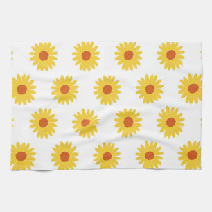 Sunflower Tropical Floral Botanical Spring Summer Tea Towel