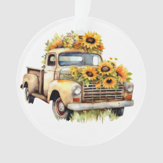 Sunflower Truck Ornament