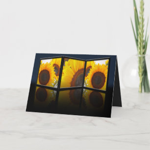 Sunflower Tryptych Card