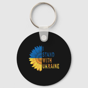 Sunflower Ukraine Flag Shirts I Stand With Ukraine Key Ring
