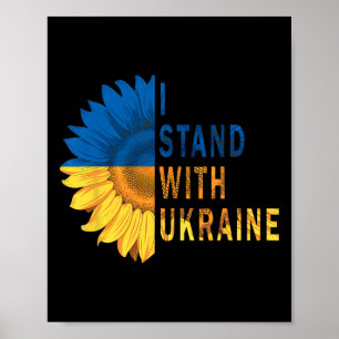 Sunflower Ukraine Flag Shirts I Stand With Ukraine Poster
