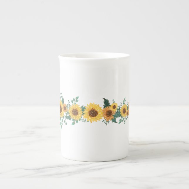 Sunflower Ukraine Support Soup Mug (Front)