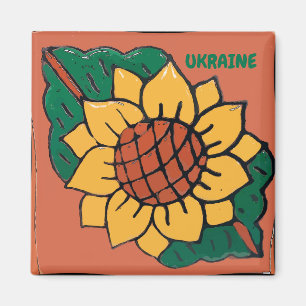 Sunflower, Ukraine,   Tile Magnet