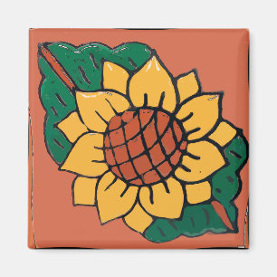 Sunflower, Ukraine, Tile Magnet