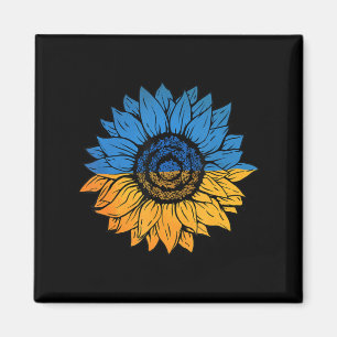 Sunflower Ukraine Ukrainian Flag Stand With Ukrain Magnet