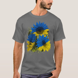 Sunflower Ukraine Ukrainian Flag Stand With Ukrain T-Shirt