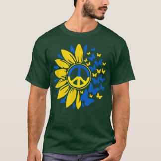 Sunflower Ukraine Ukrainian Flag Ukraine Flag Prid T-Shirt