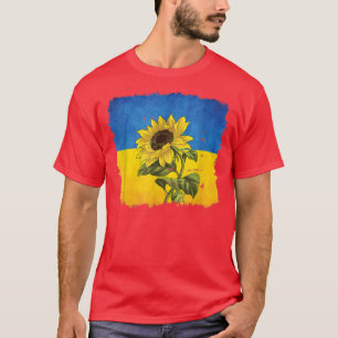 Sunflower ukrainian flag i stand with ukraine T-Shirt