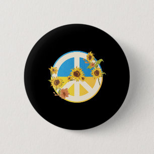 Sunflower Ukrainian Flag I Stand With Ukraine Ukra 6 Cm Round Badge