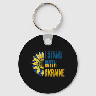 Sunflower Ukrainian Flag I Stand With Ukraine Ukra Key Ring