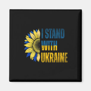 Sunflower Ukrainian Flag I Stand With Ukraine Ukra Magnet