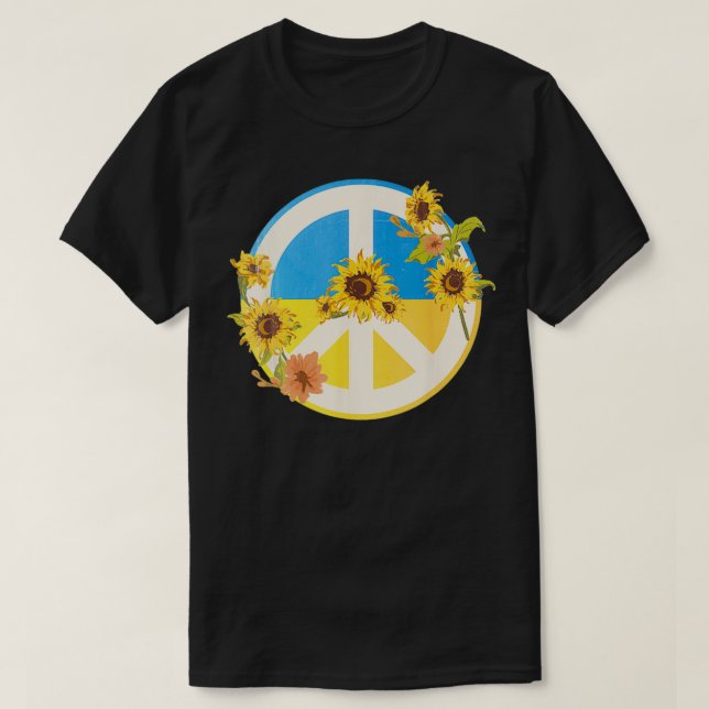 Sunflower Ukrainian Flag I Stand With Ukraine Ukra T-Shirt (Design Front)