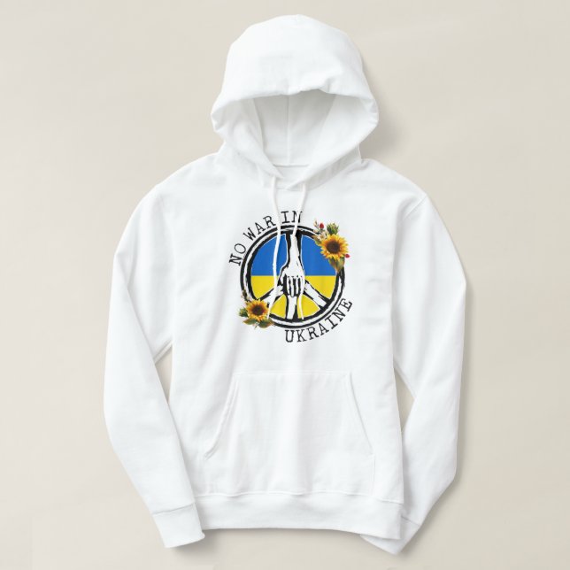 Sunflower Ukrainian Flag No War In Ukraine Ukraine Hoodie (Design Front)