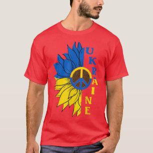 Sunflower Ukrainian Flag Vintage I Stand With Ukra T-Shirt