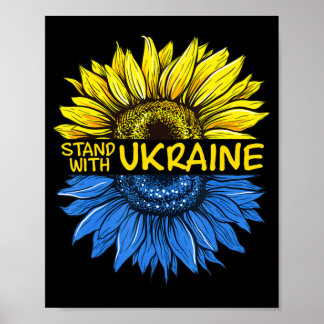 Sunflower Ukrainian I Stand With Ukraine Love Ukra Poster