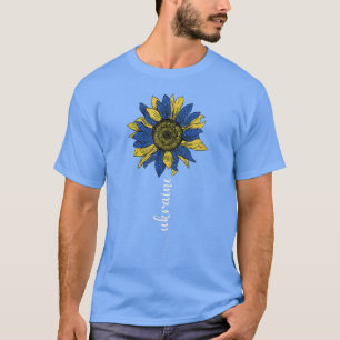 Sunflower Ukrainian Ukraine Flag Stand With Ukrain T-Shirt