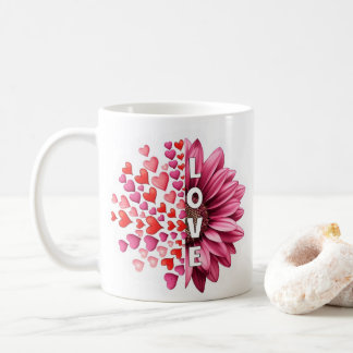Sunflower Valentine's Day Coffee Mug-Romantic Gift Coffee Mug