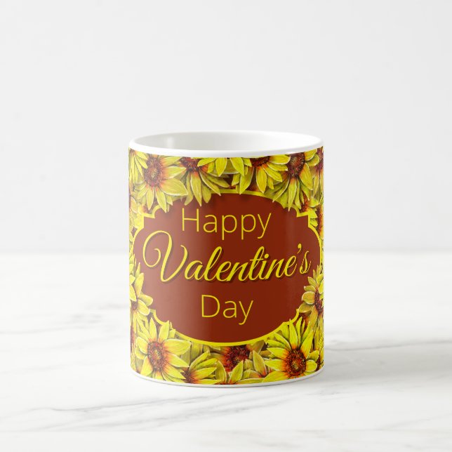 Sunflower Valentine's Day Mug (Center)