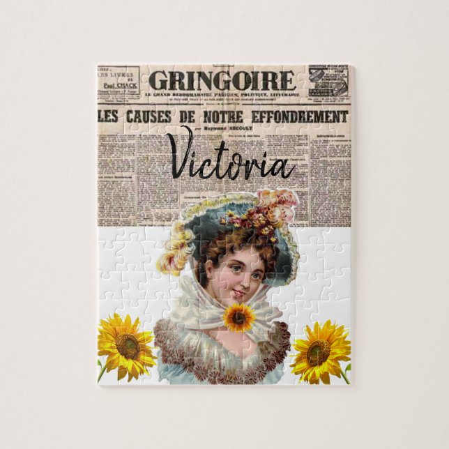 Sunflower Victorian Puzzles (Vertical)
