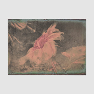 Sunflower Vintage Antique Sepia Grunge Texture Tissue Paper