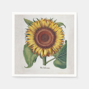 Sunflower Vintage Damask Flower Art Napkin