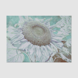 Sunflower Vintage Light Teal Pastel Decoupage Tissue Paper