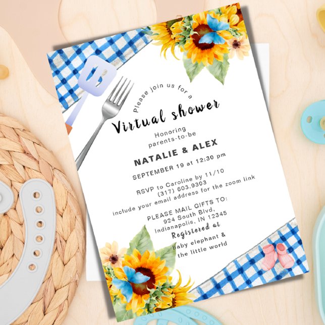 Sunflower virtual  baby shower invitation (Creator Uploaded)