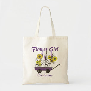 Sunflower Wagon Flower Girl Tote Bag