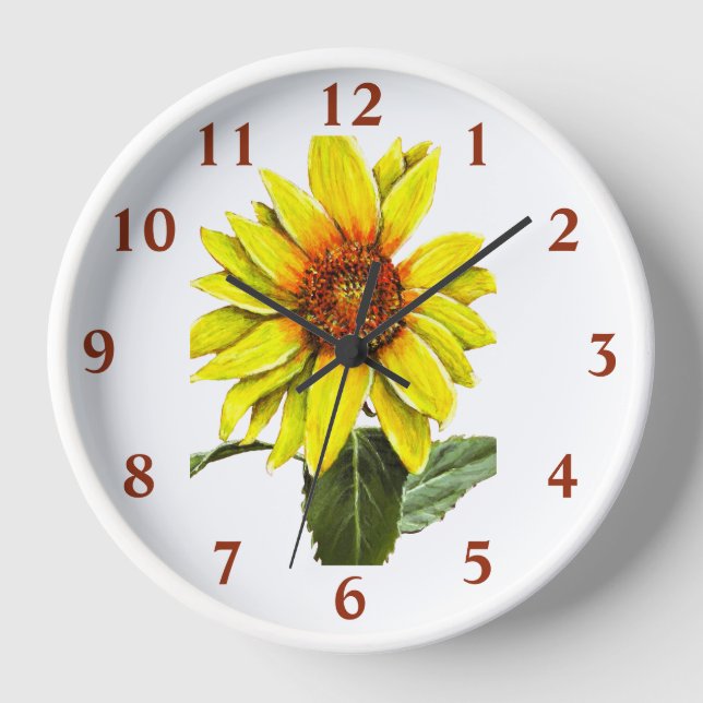 Sunflower Wall Clock (Front)